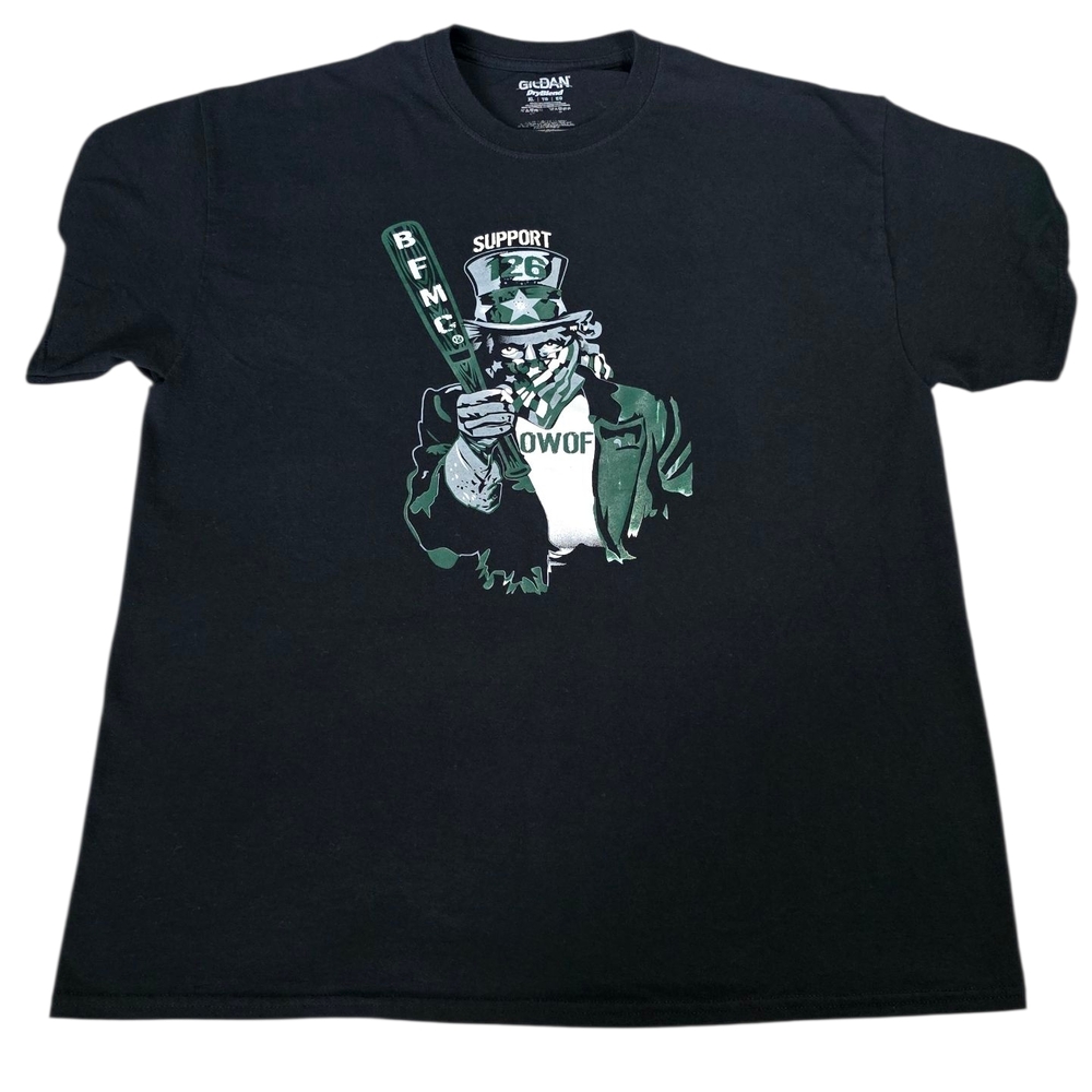 Gildan Black Graphic T-Shirt with Uncle Sam Design